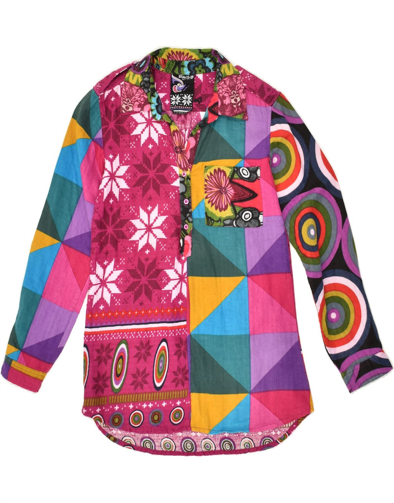 DESIGUAL Girls Abstract Pattern Pullover Shirt 11-12 Years Multicoloured | Vintage Desigual | Thrift | Second-Hand Desigual | Used Clothing | Messina Hembry 