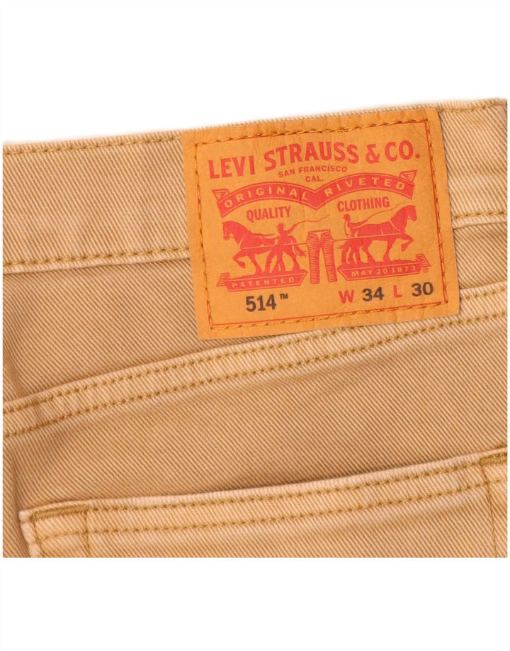 Levi's Mens 514 Denim Shorts W34 Large Beige Cotton
