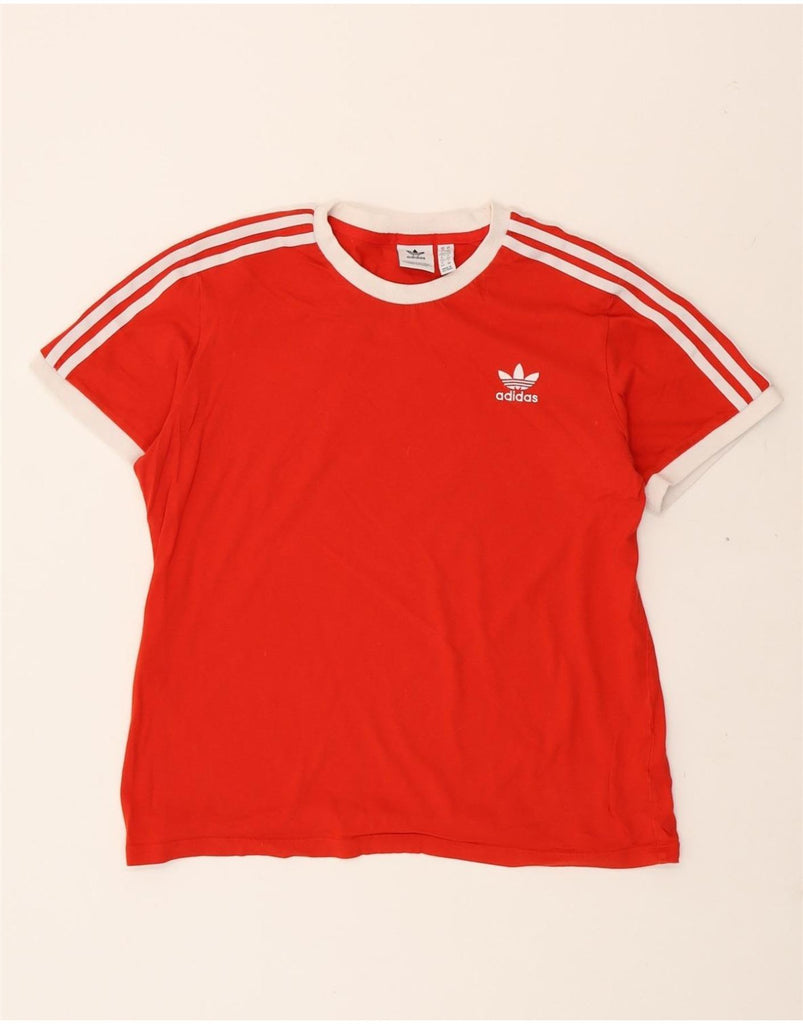 ADIDAS Womens T-Shirt Top UK 18 XL Red Cotton Vintage Adidas and Second-Hand Adidas from Messina Hembry 