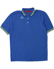 KAPPA Mens Polo Shirt Large Blue Cotton