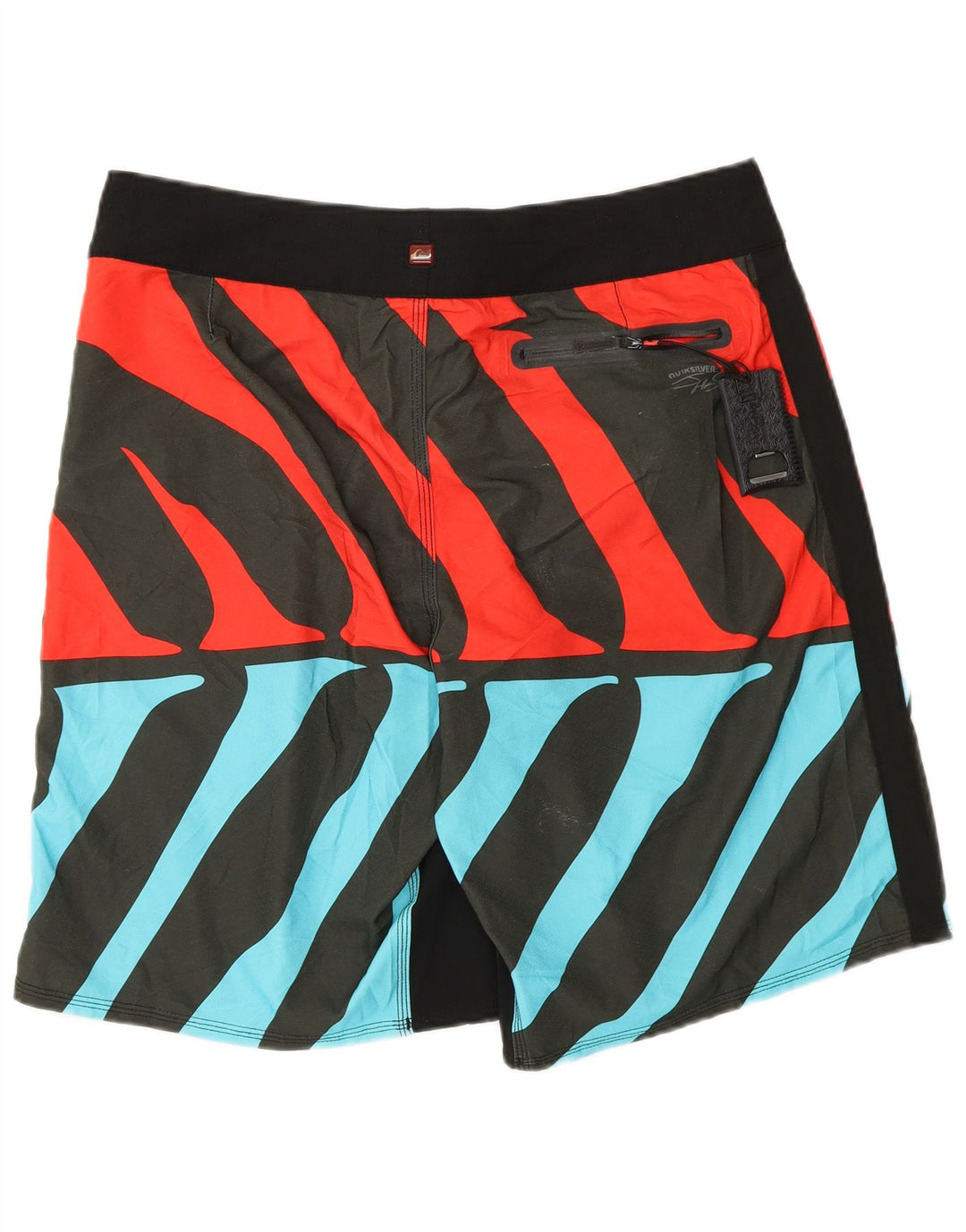 QUIKSILVER Mens Swimming Shorts Large  Multicoloured Striped Polyester