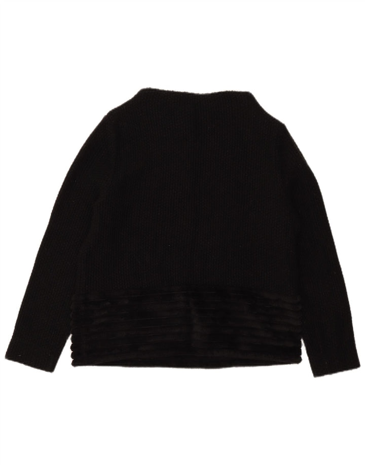 Marella Womens Boat Neck Jumper Sweater UK 14 Medium Black Acrylic
