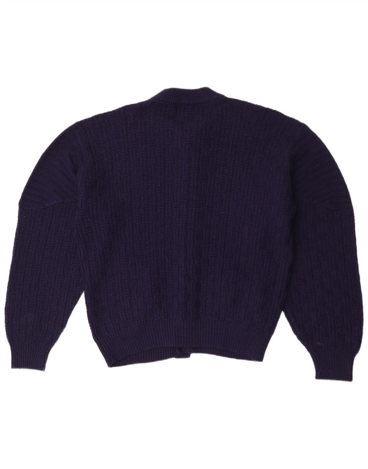 Niki Line Mens Cardigan Sweater Large Navy Blue