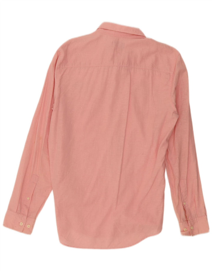 Calvin Klein Mens Shirt Medium Pink Linen