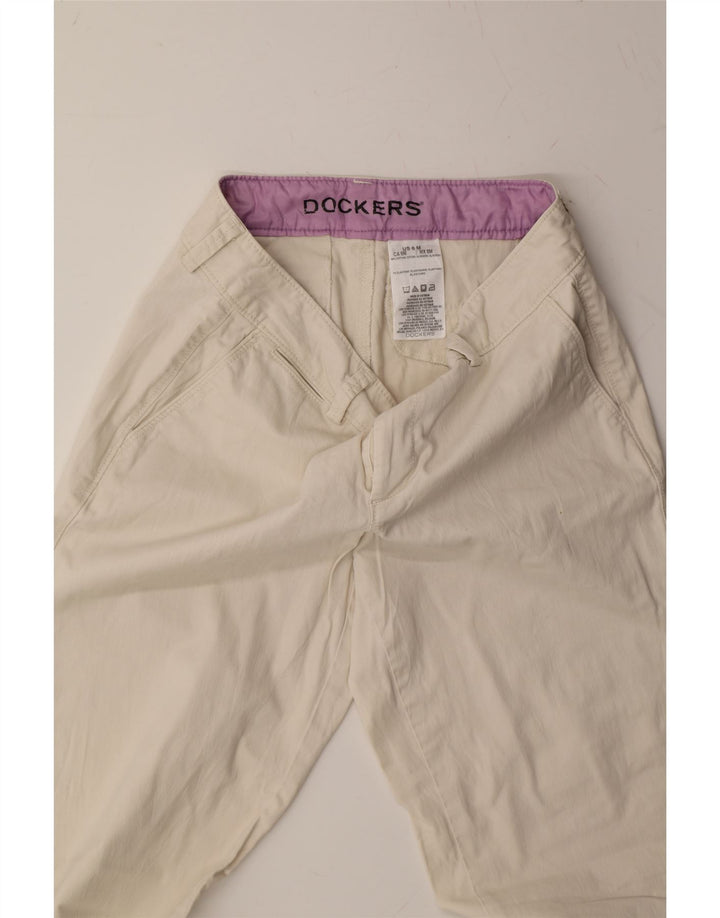 DOCKERS Womens Straight Chino Trousers US 6 Medium W28 L31 Off White Vintage Dockers and Second-Hand Dockers from Messina Hembry 