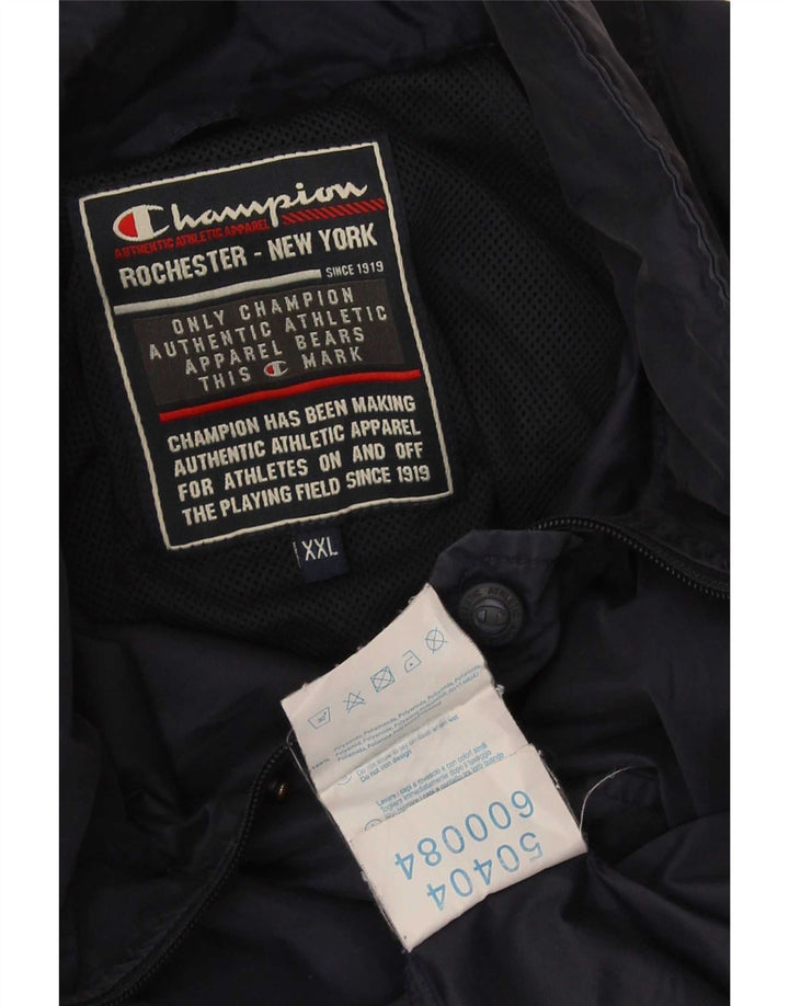 Champion Mens Windbreaker Jacket UK 44 2XL Navy Blue Polyamide