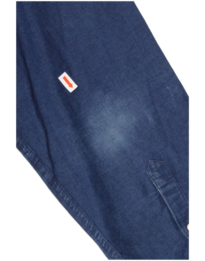 SUPERDRY Mens Regular Fit Denim Shirt 3XL Navy Blue Cotton