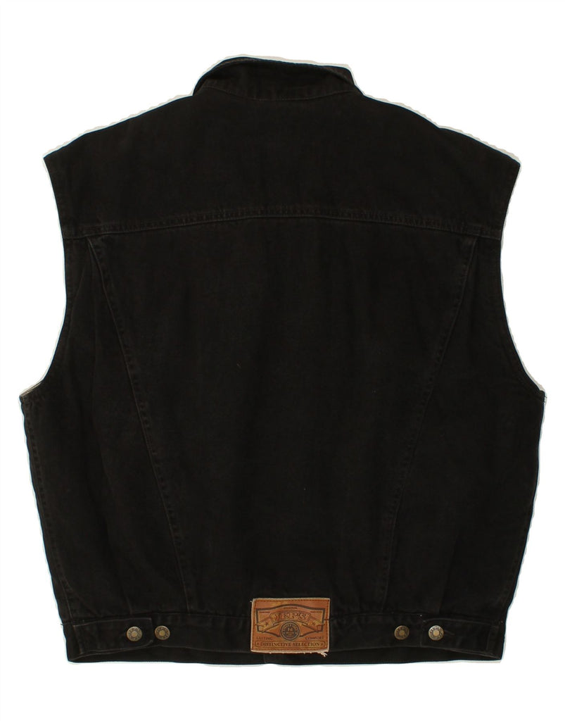 JEP'S Mens Denim Gilet UK 38 Medium Black Cotton Vintage Jep's and Second-Hand Jep's from Messina Hembry 