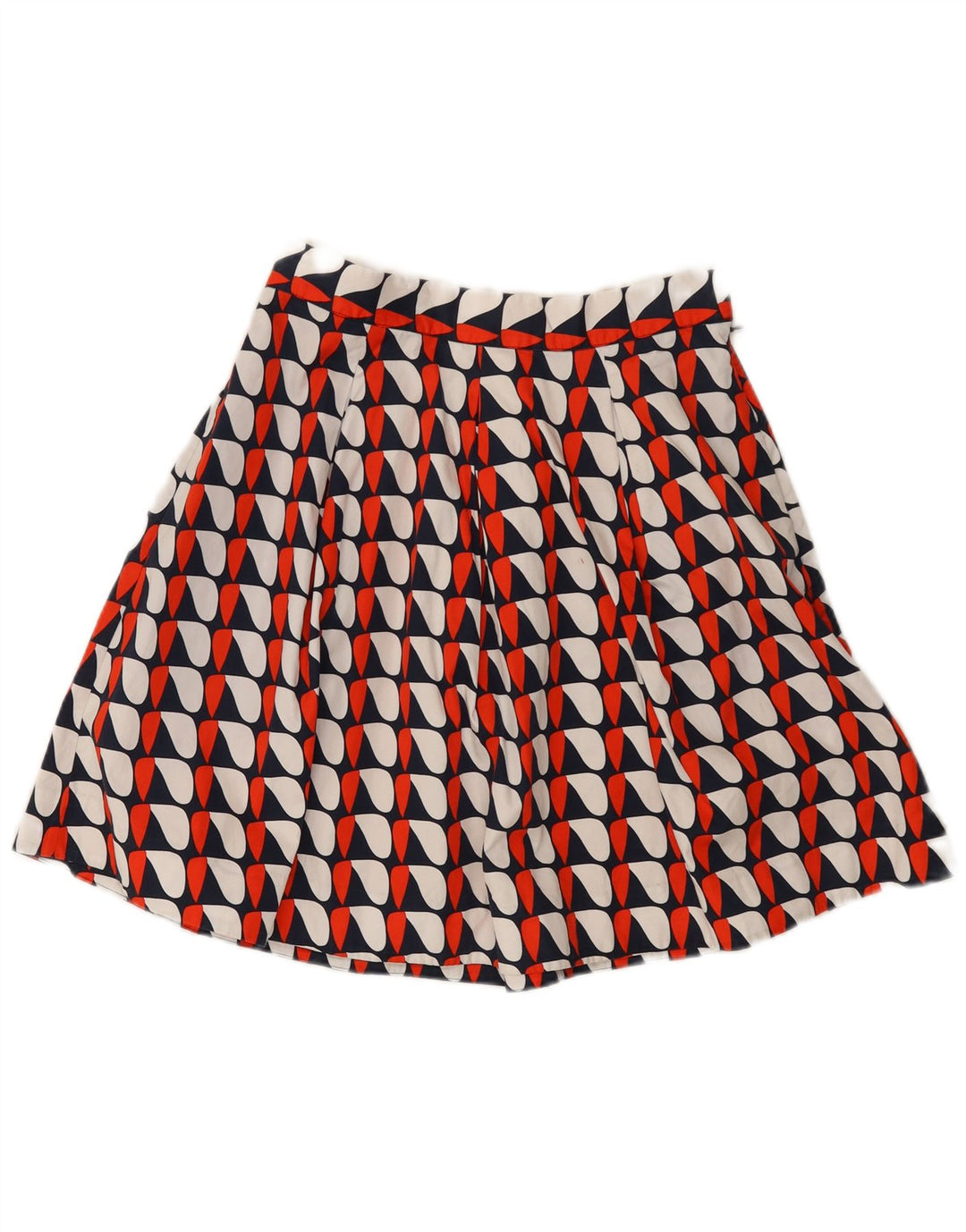 Vintage Womens Abstract Pattern Pleated Mini Skirt W29 Medium Multicoloured