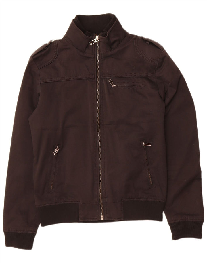 Zara Mens Military Bomber Jacket UK 36 Small Black