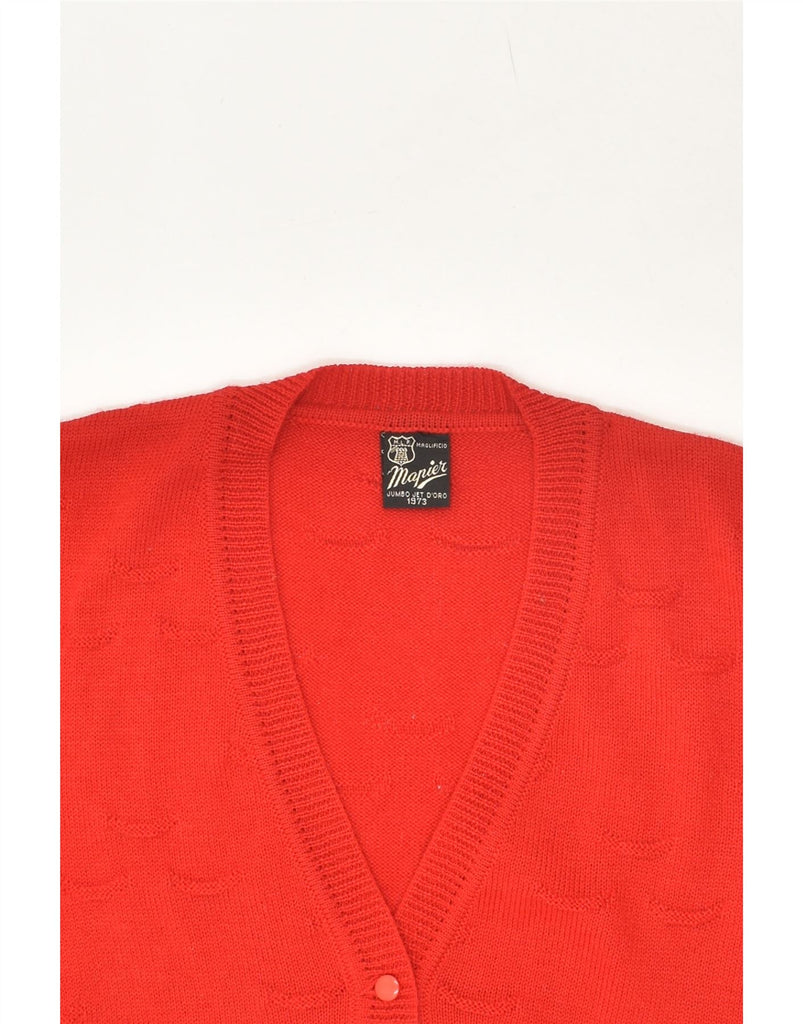 MAPIER Womens Cardigan Sweater UK 16 Large Red | Vintage Mapier | Thrift | Second-Hand Mapier | Used Clothing | Messina Hembry 