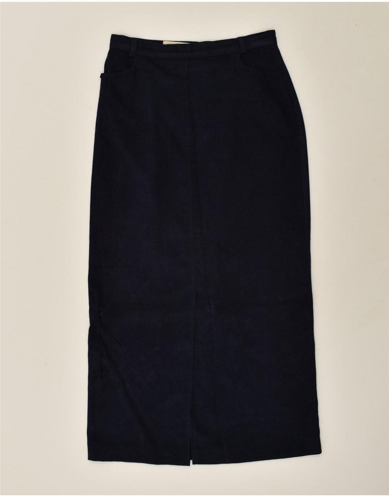 DREAM Womens Maxi Skirt UK 12 Medium W28  Navy Blue Viscose | Vintage Dream | Thrift | Second-Hand Dream | Used Clothing | Messina Hembry 