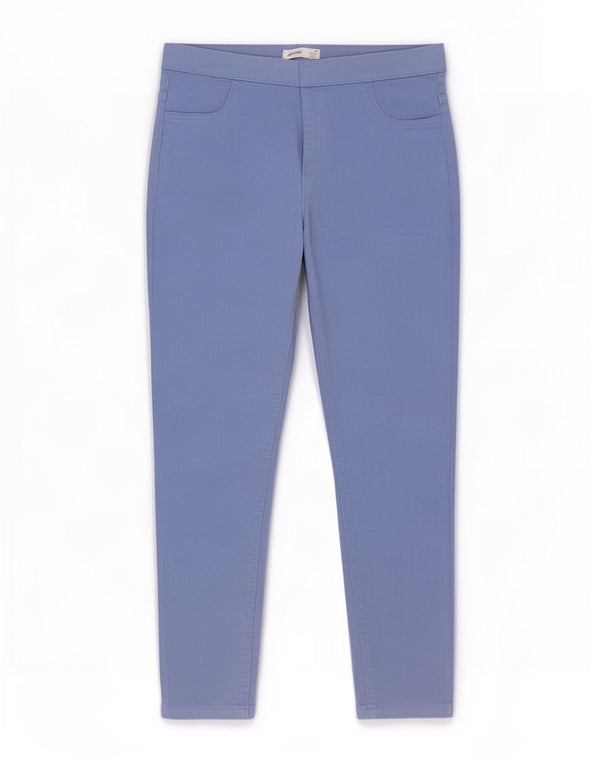 Marks & Spencer Womens Jegging Casual Trousers UK 14 Large W32 L27 Blue