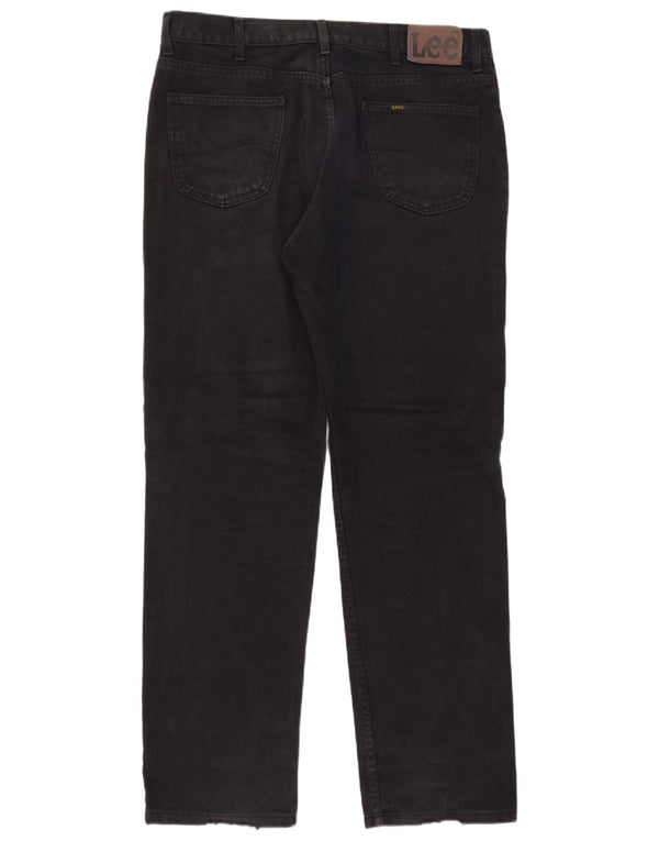 Lee Mens Straight Jeans W38 L34 Black Cotton
