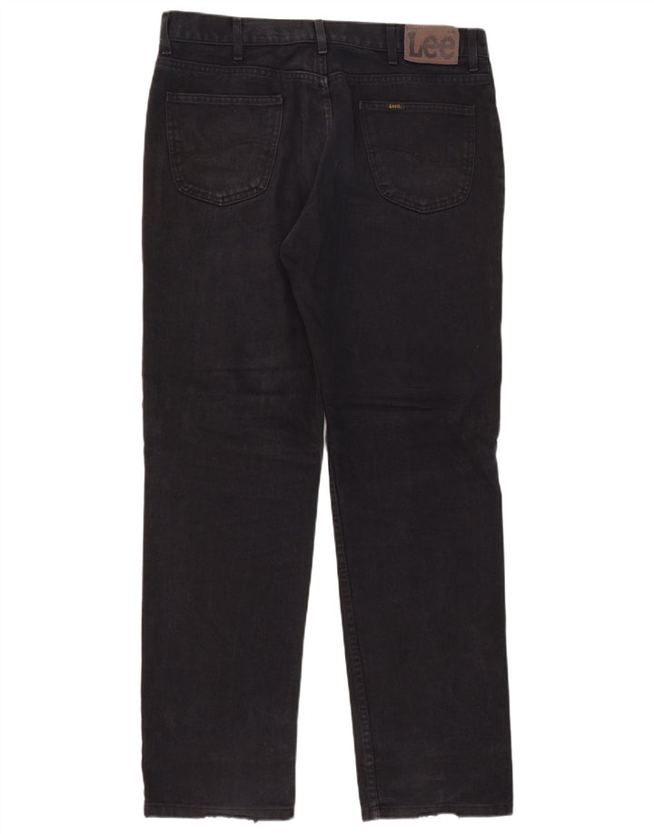 Lee Mens Straight Jeans W38 L34 Black Cotton