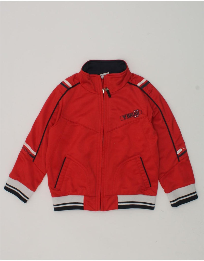 BRUGI Boys Tracksuit Top Jacket 3-4 Years Red Polyester | Vintage Brugi | Thrift | Second-Hand Brugi | Used Clothing | Messina Hembry 