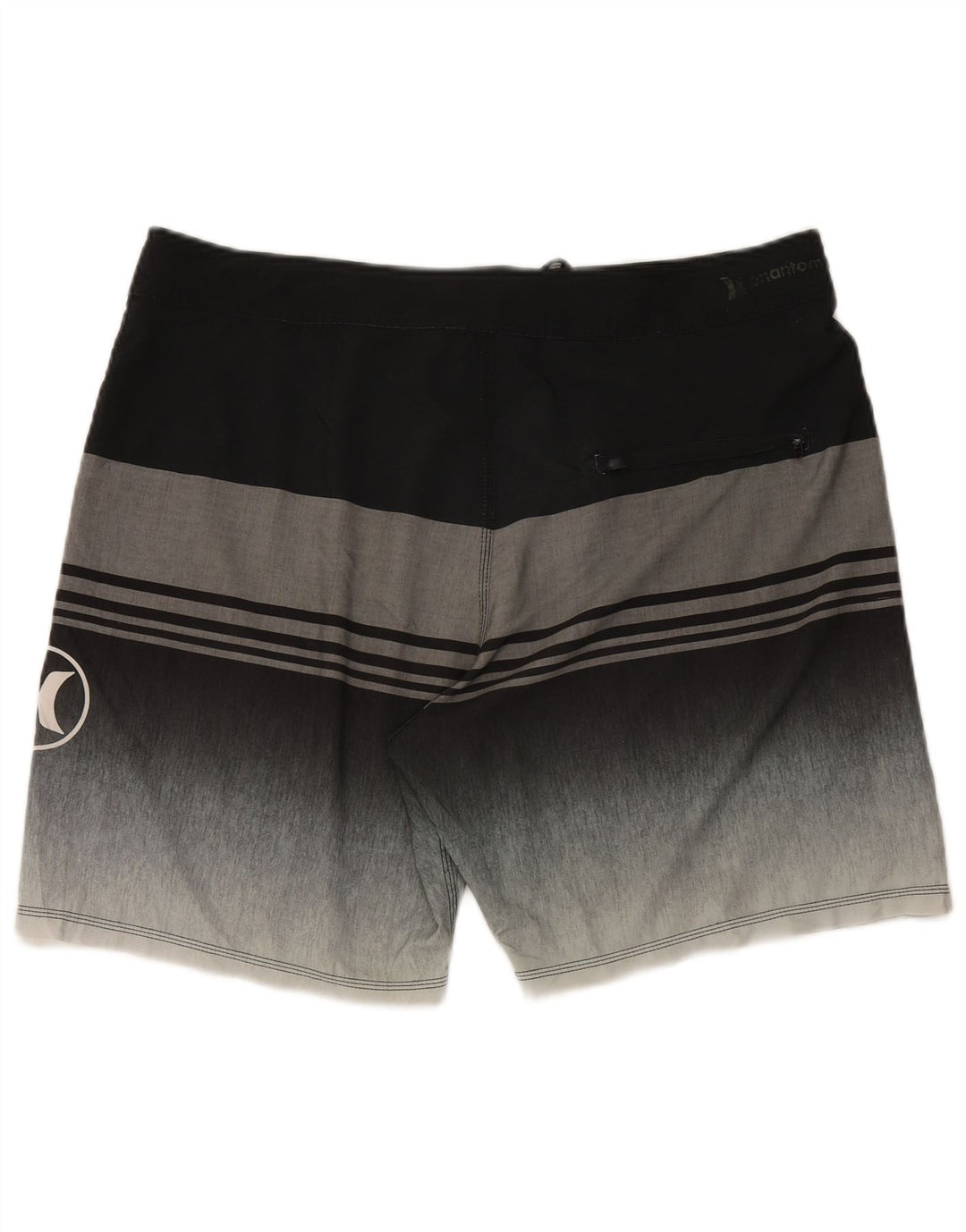 Hurley Mens Swimming Shorts XL  Black Striped Polyester