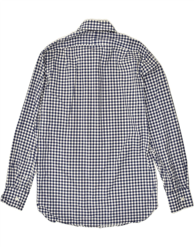 J. CREW Mens Ludlow Shirt Small Navy Blue Check Cotton | Vintage J. Crew | Thrift | Second-Hand J. Crew | Used Clothing | Messina Hembry 