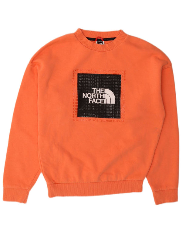 The North Face Womens Graphic Sweatshirt Jumper UK 10 Small Orange