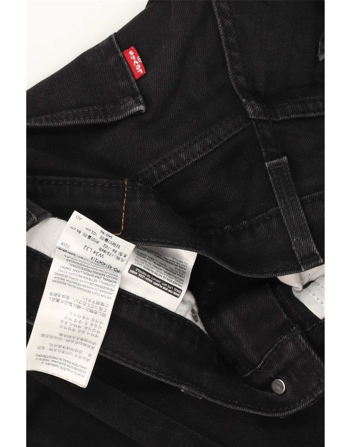 Levi's Mens Slim Jeans W34 L32 Black Cotton