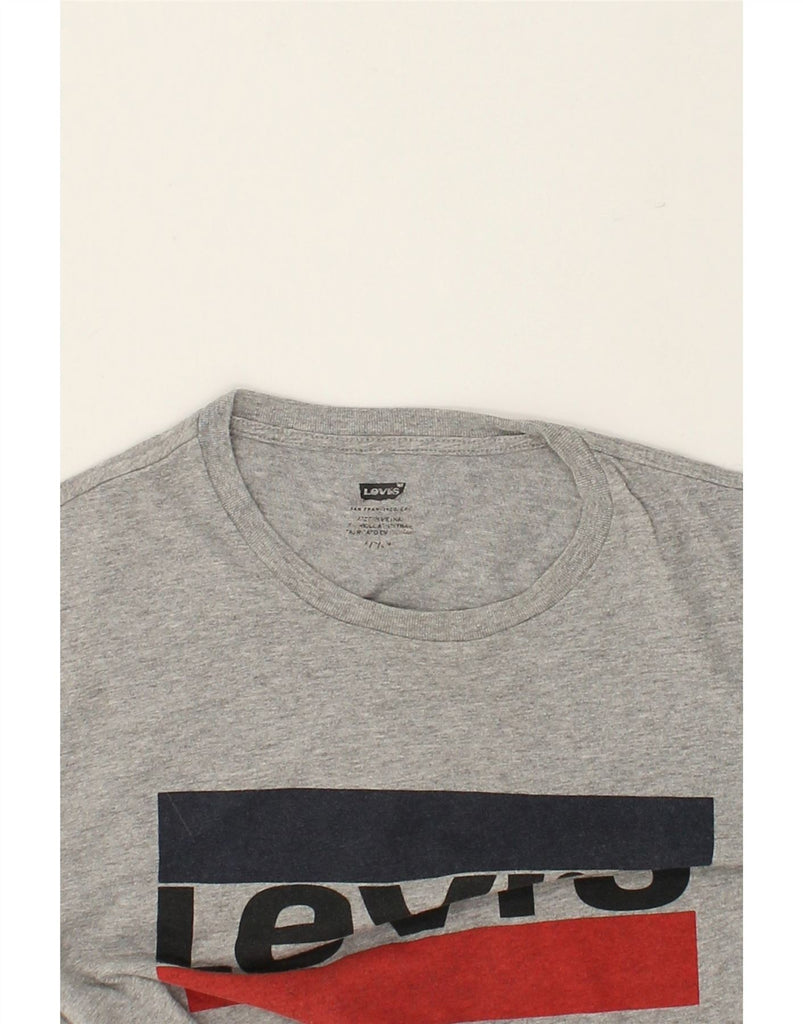 LEVI'S Mens Graphic T-Shirt Top Small Grey Cotton | Vintage Levi's | Thrift | Second-Hand Levi's | Used Clothing | Messina Hembry 