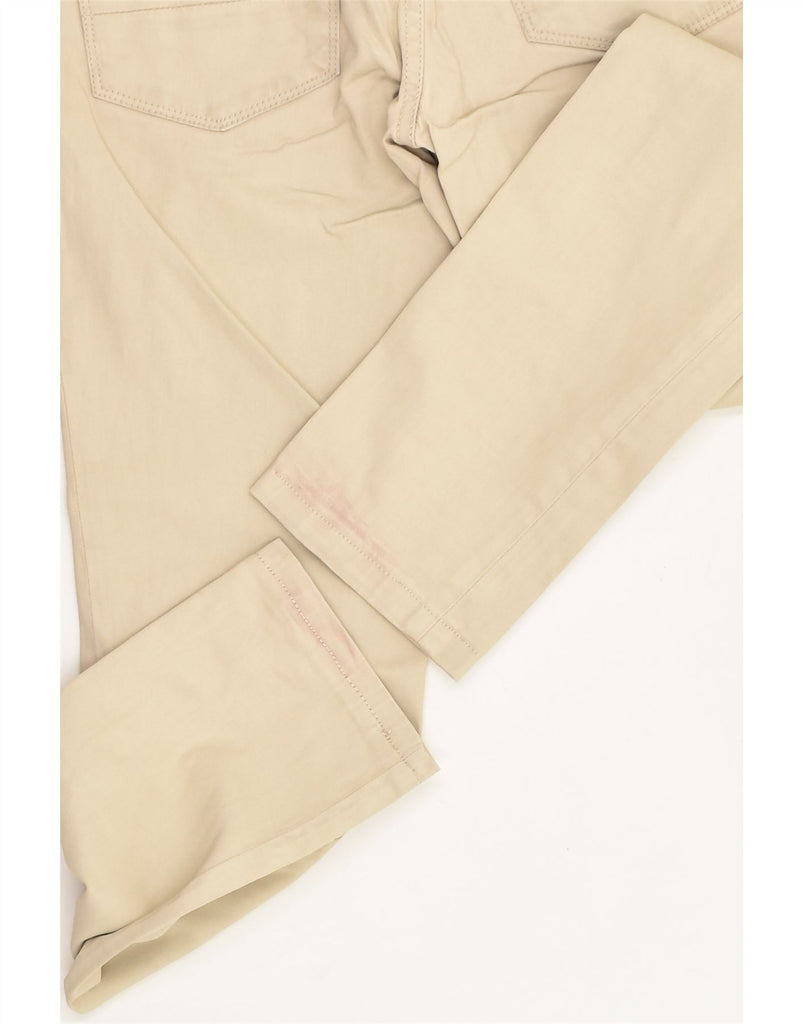 MASSIMO DUTTI Womens Slim Casual Trousers EU 34 2XS W27 L26 Beige Cotton | Vintage Massimo Dutti | Thrift | Second-Hand Massimo Dutti | Used Clothing | Messina Hembry 