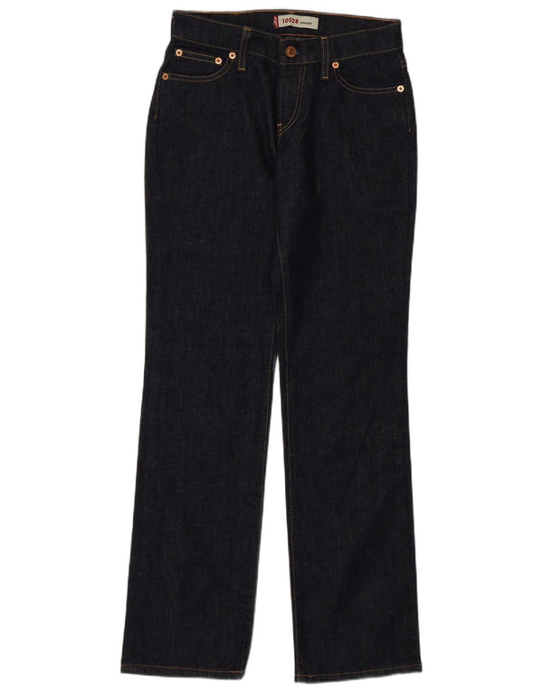 Levi's Womens 528 Straight Jeans W27 L30 Navy Blue Cotton