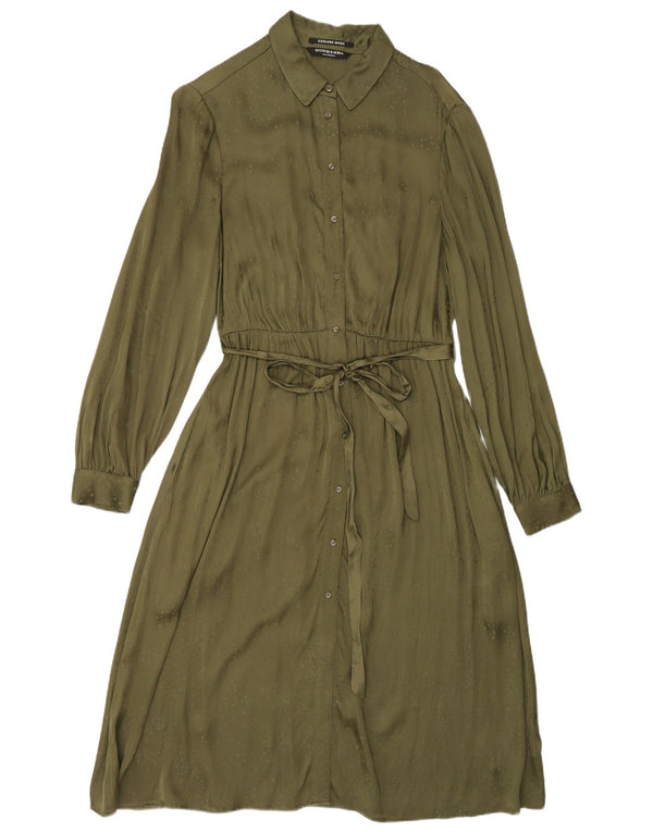 Scotch & Soda Womens Shirt Dress UK 14 Medium Green Viscose