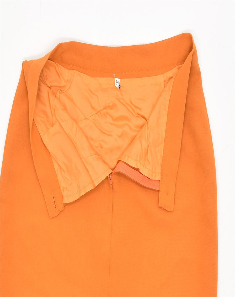 VINTAGE Womens Pencil Skirt IT 44 Medium W28 Orange | Vintage | Thrift | Second-Hand | Used Clothing | Messina Hembry 