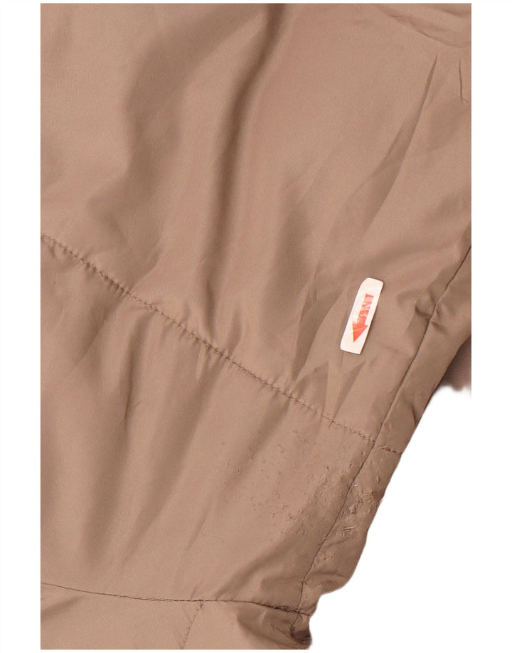 Zara Womens Hooded Oversized Padded Coat UK 18 XL Brown Polyester