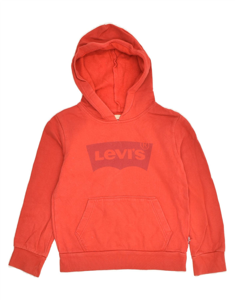 LEVI'S Girls Graphic Hoodie Jumper 5-6 Years Red Cotton | Vintage Levi's | Thrift | Second-Hand Levi's | Used Clothing | Messina Hembry 