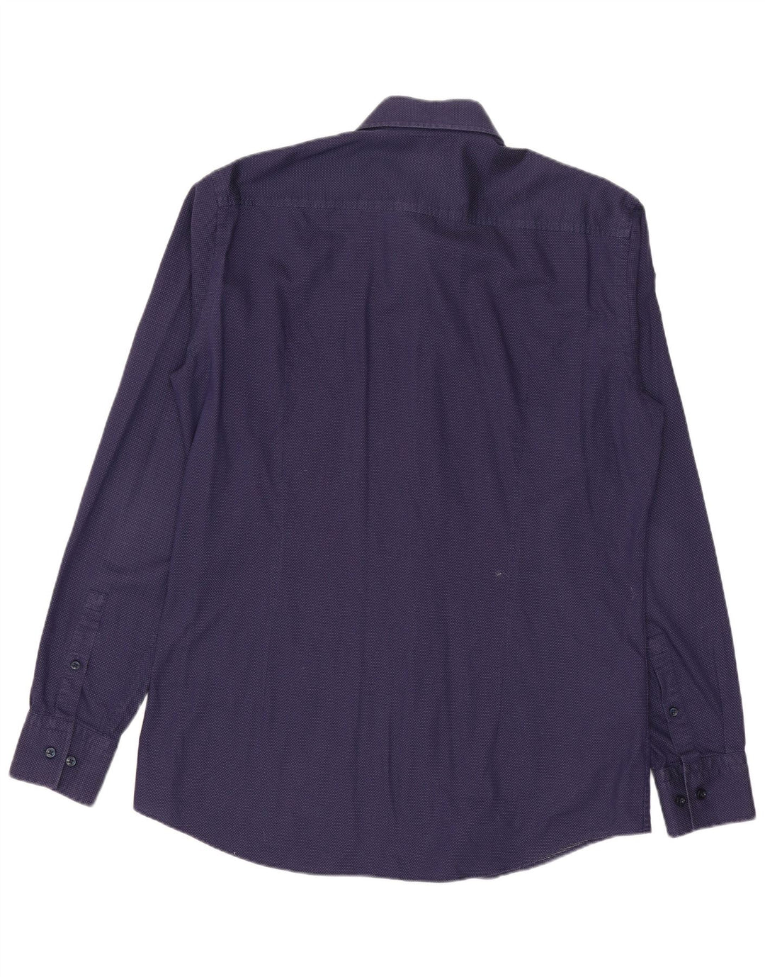 Hugo Boss Mens Slim Fit Shirt Size 39 15 1/2 Medium Navy Blue Spotted