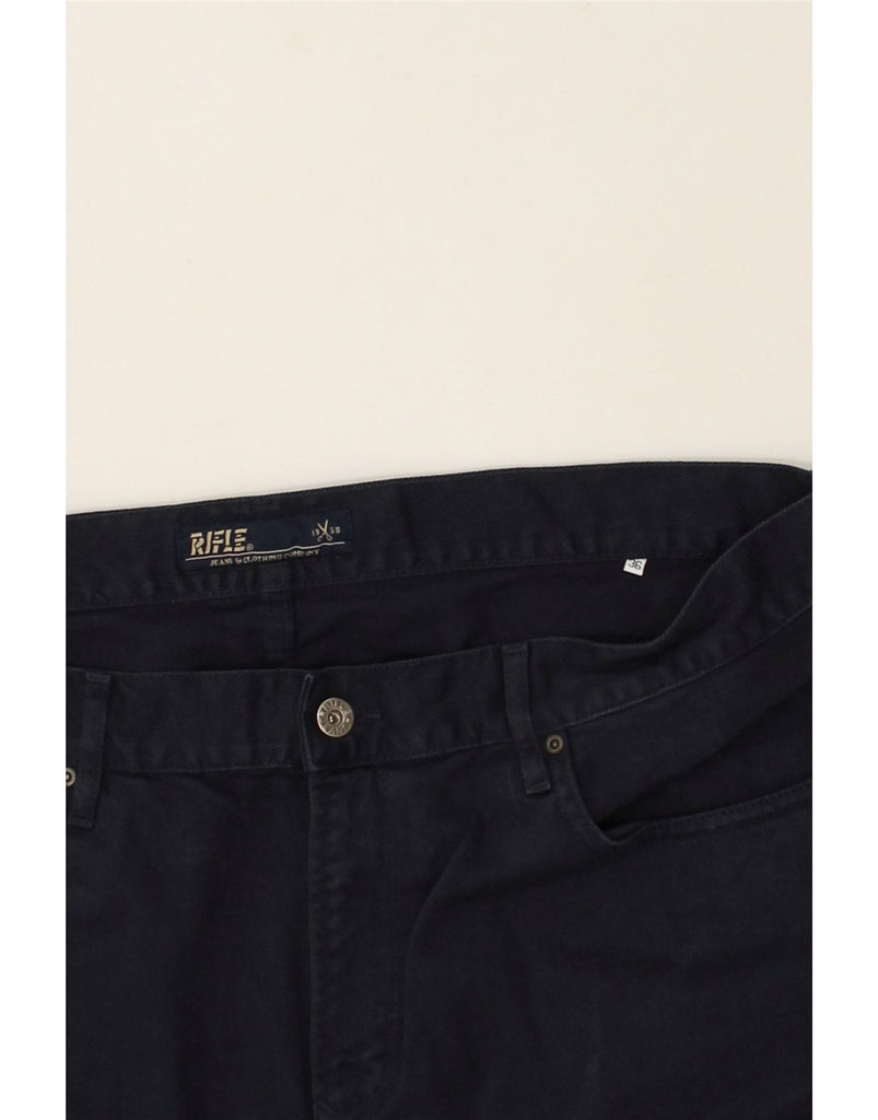 RIFLE Mens Slim Jeans W36 L28  Navy Blue Cotton | Vintage Rifle | Thrift | Second-Hand Rifle | Used Clothing | Messina Hembry 