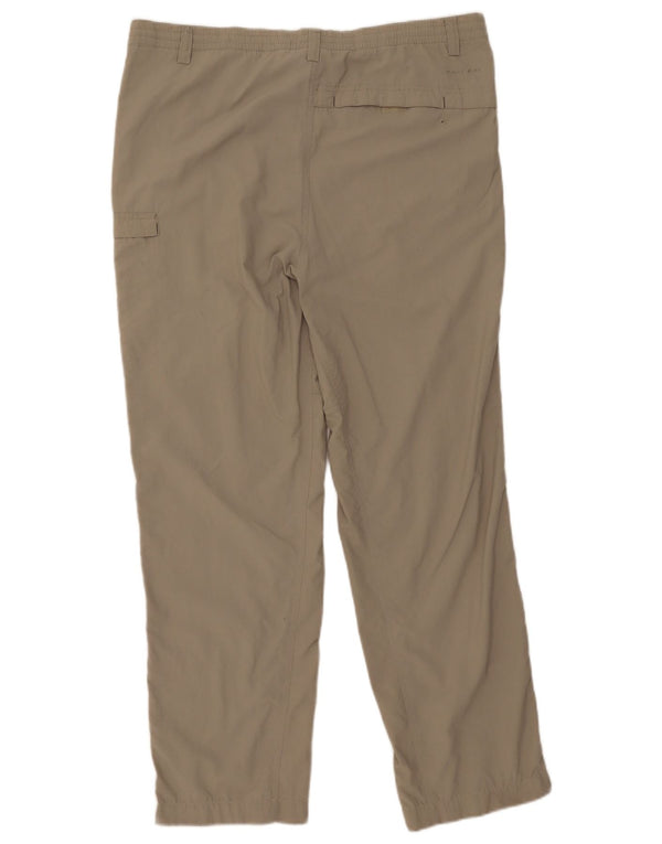 Columbia Mens Hiking Cargo Trousers Small W34 L30 Khaki Nylon