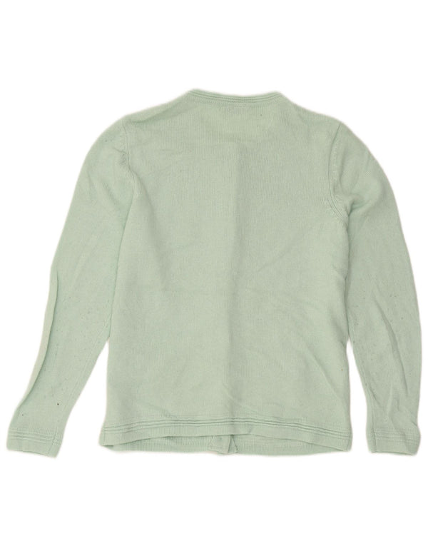 Marks & Spencer Womens Cardigan Sweater UK 12 Medium Green Acrylic