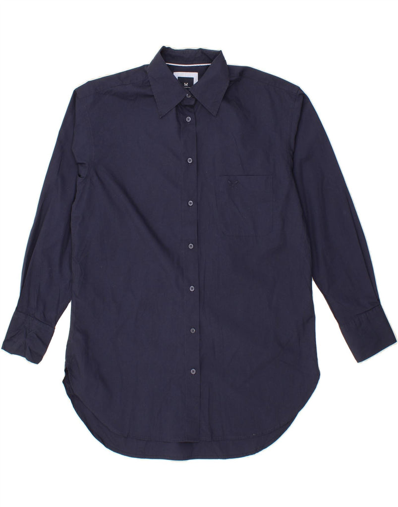 CREW CLOTHING Womens Boyfriend Shirt Dress UK 10 Small  Navy Blue Cotton Vintage Crew Clothing and Second-Hand Crew Clothing from Messina Hembry 