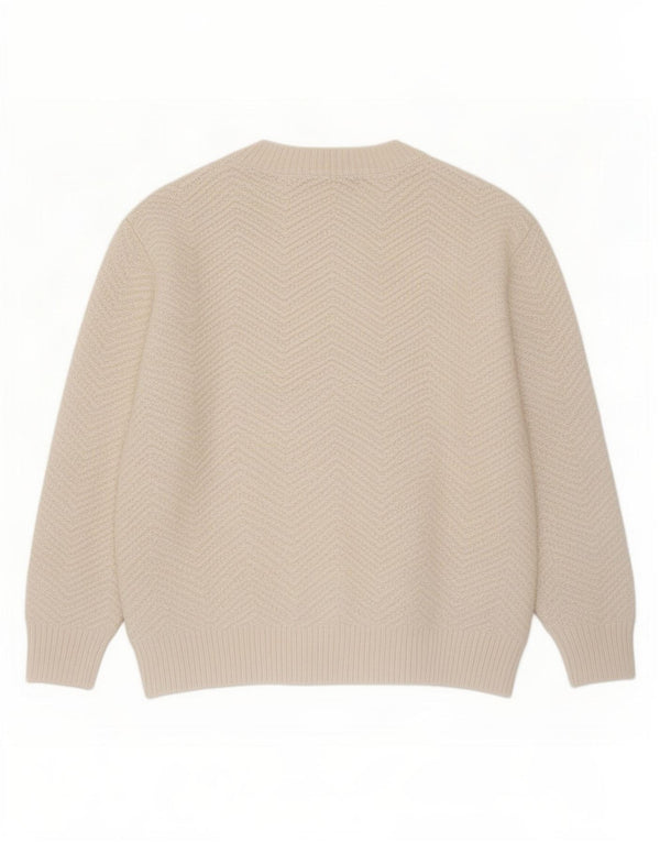 Marks & Spencer Womens Crew Neck Jumper Sweater UK 10 Small Off White