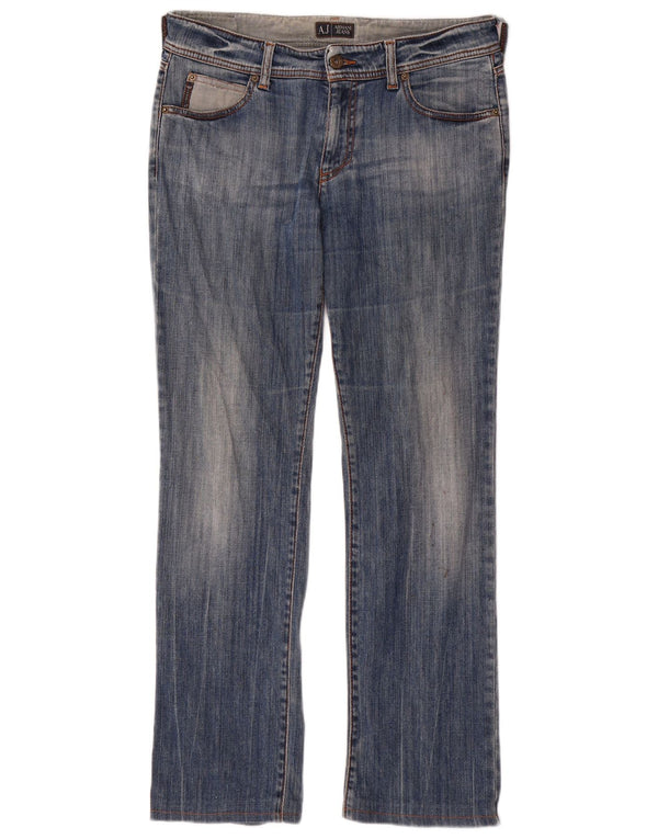 Armani Womens Bootcut Jeans W29 L29 Blue Cotton