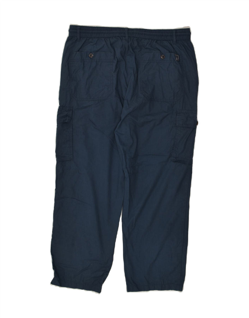 SEA BARRIER Mens Straight Cargo Trousers XL W35 L28 Navy Blue Cotton | Vintage Sea Barrier | Thrift | Second-Hand Sea Barrier | Used Clothing | Messina Hembry 