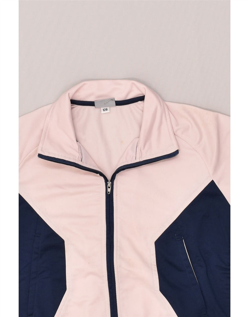 ASICS Girls Tracksuit Top Jacket 7-8 Years Pink Colourblock | Vintage Asics | Thrift | Second-Hand Asics | Used Clothing | Messina Hembry 