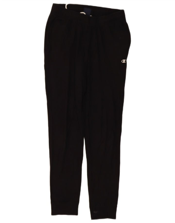 CHAMPION Mens Tracksuit Trousers Joggers Small Black Cotton