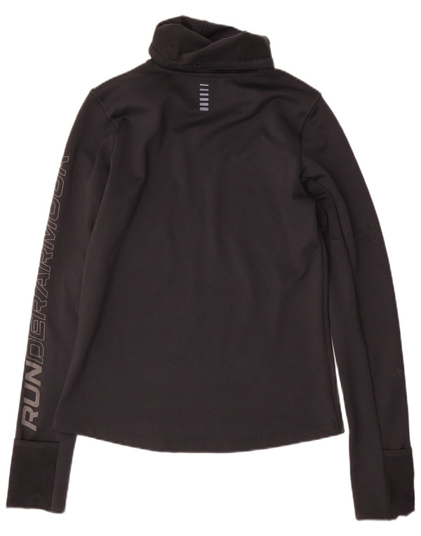 Under Armour Womens Cold Gear Graphic Top Long Sleeve UK 10 Small Black