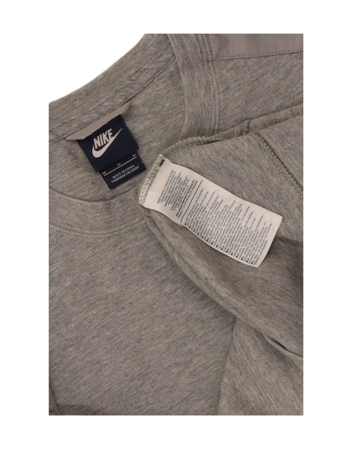 Nike Womens Sweatshirt Jumper UK 14 Medium Grey Cotton