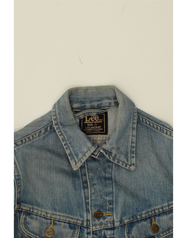 LEE Womens Crop Denim Jacket UK 8 Small Blue Cotton Vintage Lee and Second-Hand Lee from Messina Hembry 