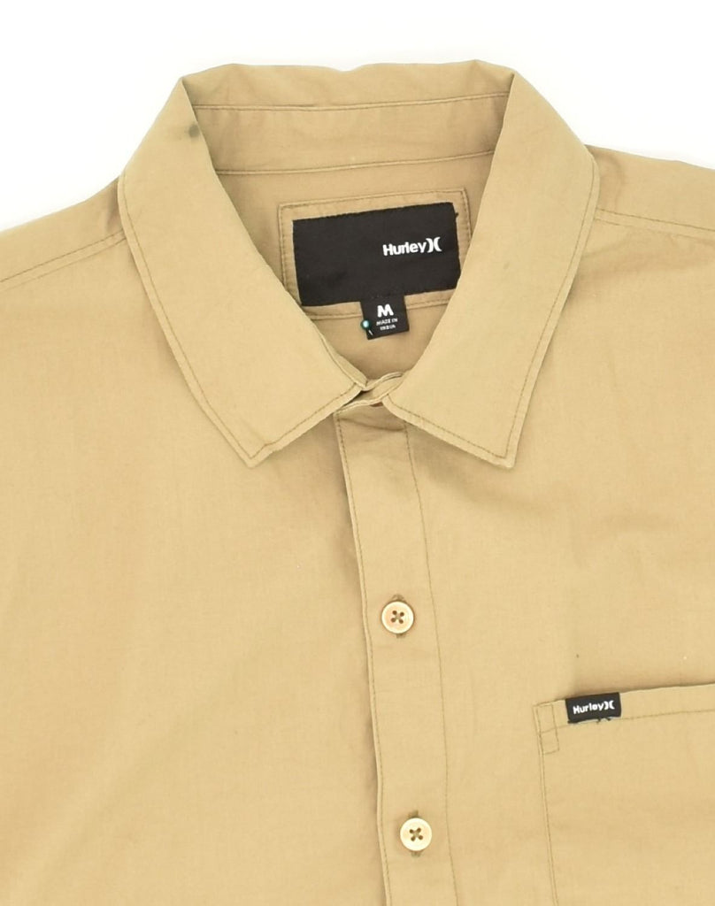 HURLEY Mens Shirt Medium Beige Cotton | Vintage Hurley | Thrift | Second-Hand Hurley | Used Clothing | Messina Hembry 