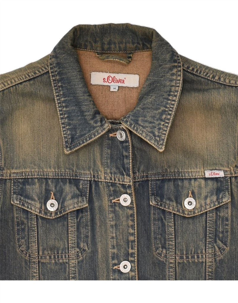 S.OLIVER Womens Denim Jacket UK 14 Medium Blue Cotton | Vintage S.Oliver | Thrift | Second-Hand S.Oliver | Used Clothing | Messina Hembry 