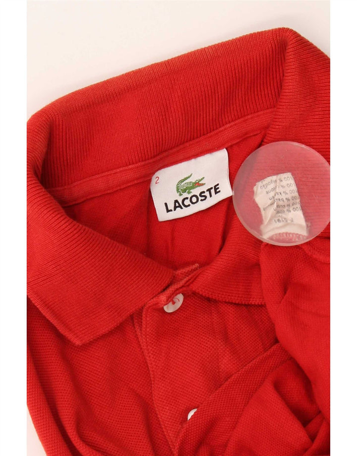 Lacoste Mens Polo Shirt Size 2 XS Red Cotton