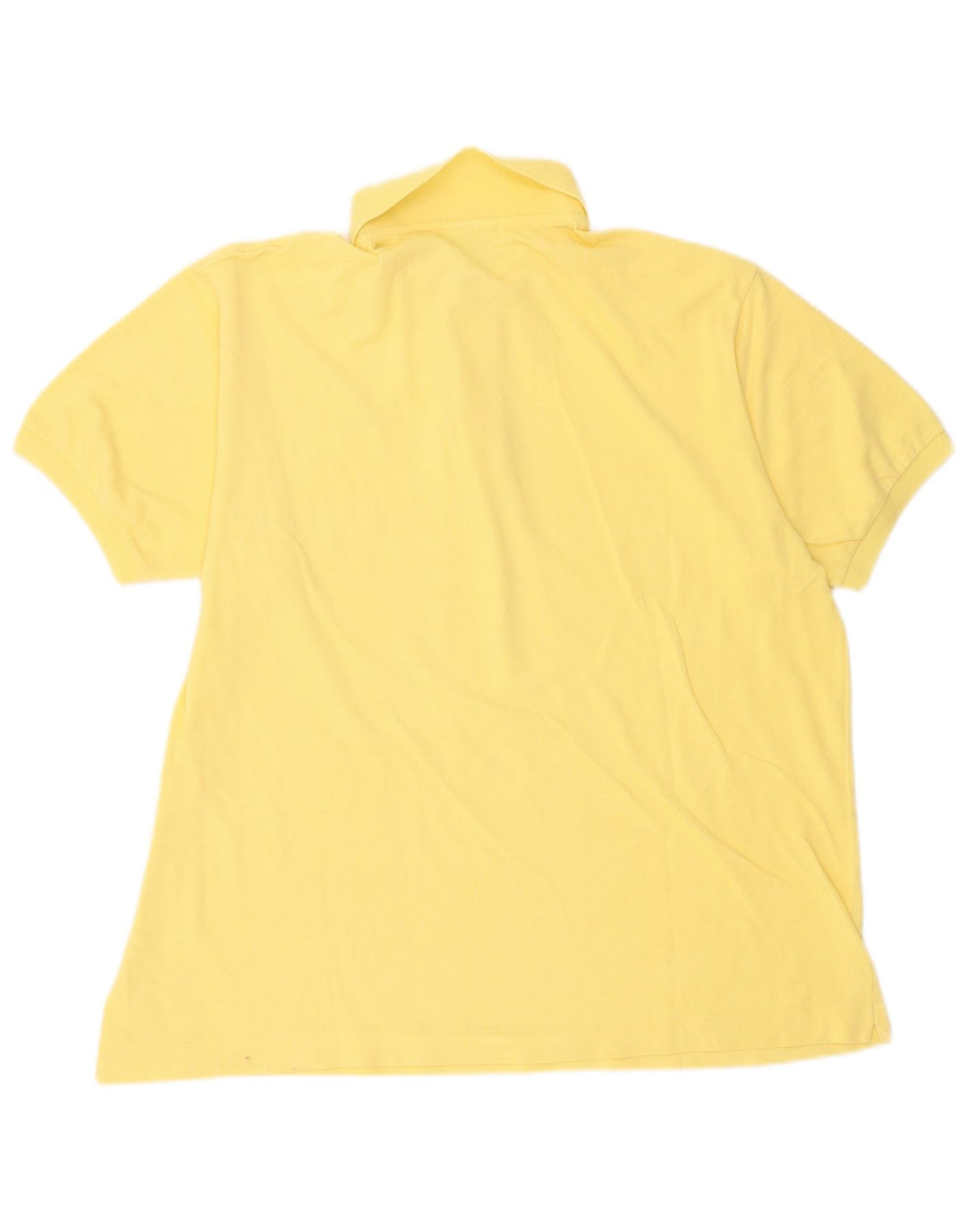 Lacoste Mens Polo Shirt Size 7 2XL Yellow Cotton