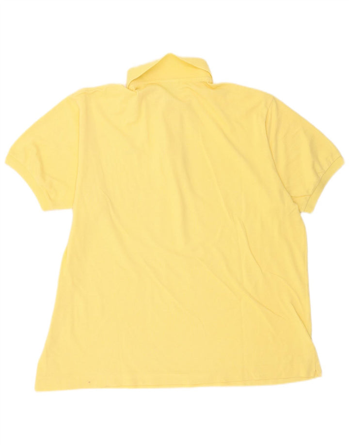 Lacoste Mens Polo Shirt Size 7 2XL Yellow Cotton