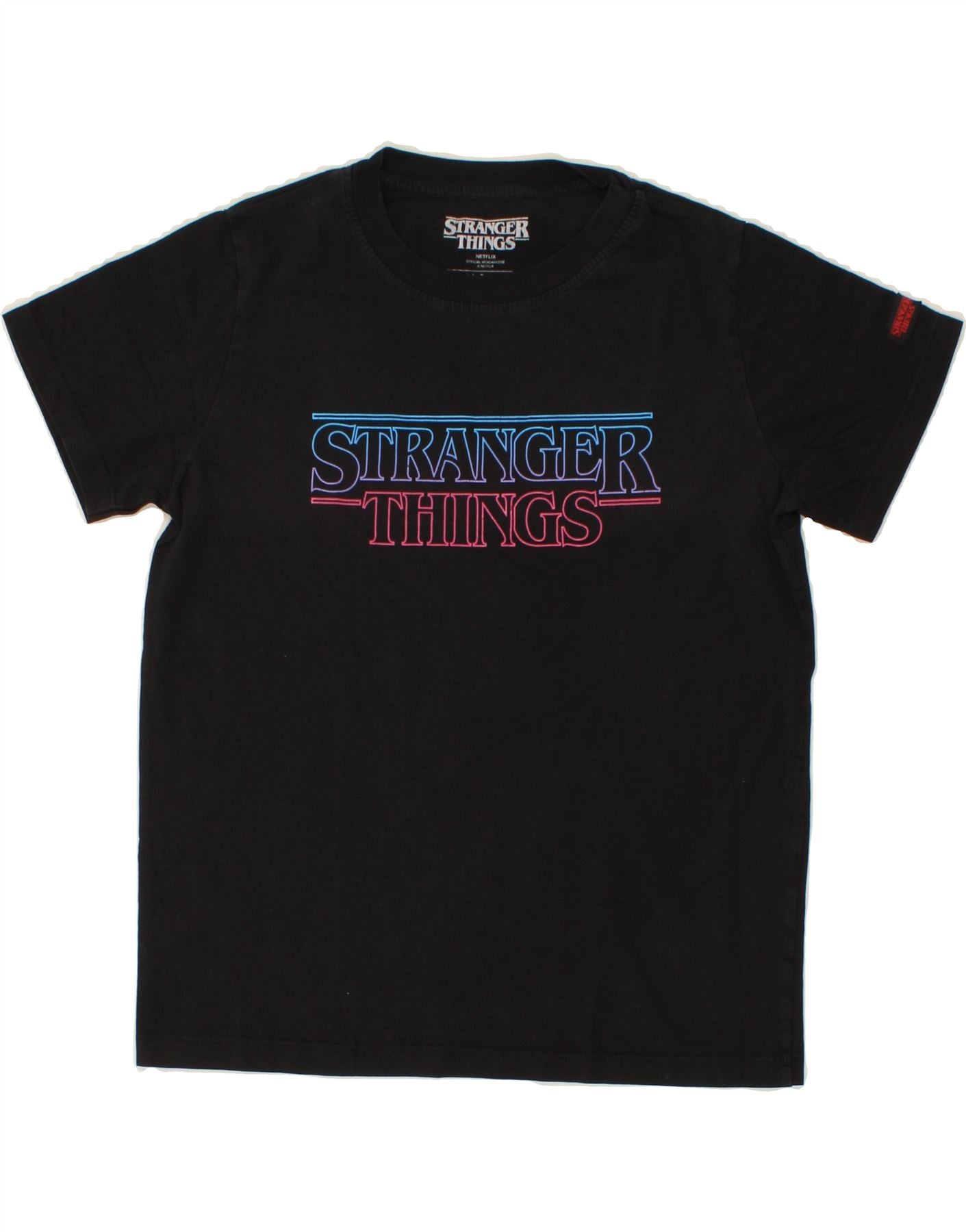 PULL BEAR Hombre Camiseta gráfica Top Small Black Cotton Ropa